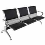 كرسي انتظار 3 اشخاص جلد CW-002 BLACK