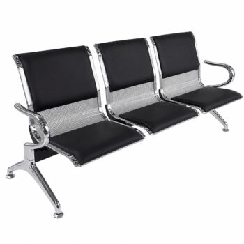 كرسي انتظار 3 اشخاص جلد CW-002 BLACK