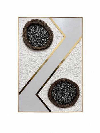 لوحات جدارية اطار ذهبي 80*120 SHW-408