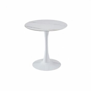 طاولة كافيه سيراميك دائري 70*70 TX-002 WHITE