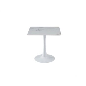 طاولة كافيه سيراميك مربع 70*70 TX-002 WHITE