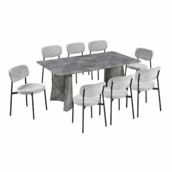 طاولة طعام خشب 8 كرسي M-037 GREY/GREY