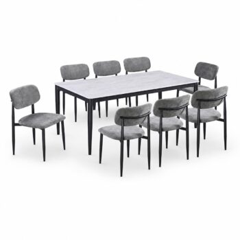 طاولة طعام رخام 8 كرسي M-028 GREY/GREY