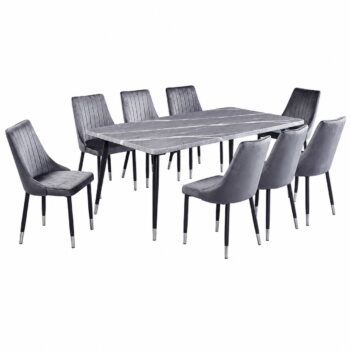 طاوله طعام رخام 8 كرسي M004-1 GREY