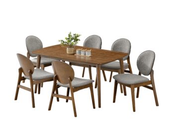 طاولة طعام خشب ماليزي 6 كرسي ID-01 BROWN
