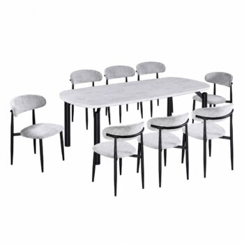طاولة طعام رخام 8 كرسي M-025 GREY/GREY