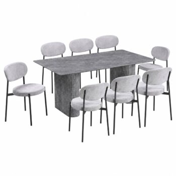 طاولة طعام خشب 8 كرسي M-034 GREY/GREY