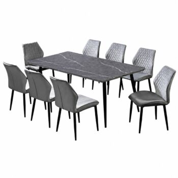 طاوله طعام خشب 8 كرسي M-002 GREY