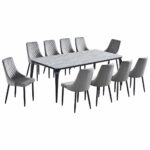 طاوله طعام رخام 10 كرسي M-017 GREY