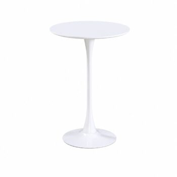 طاولة كافيه خشب دائري 70*70*103 3364 WHITE