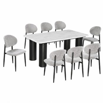 طاولة طعام رخام 8 كرسي M-033 GREY/GREY