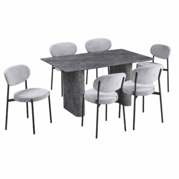 طاولة طعام خشب 6 كرسي M-034 GREY/GREY