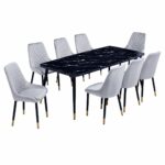 طاوله طعام رخام 8 كرسي M-015 BLACK