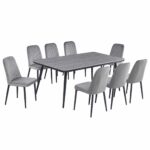 طاوله طعام خشب 8 كرسي M005 GREY
