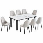 طاوله طعام رخام 8 كرسي M-018 GREY