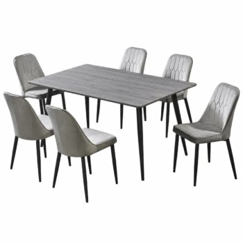 طاوله طعام خشب 6 كرسي M-013 GREY