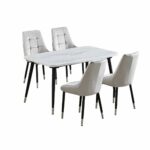 طاوله طعام رخام 4 كرسي M-019 WHITE
