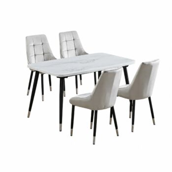 طاوله طعام رخام 4 كرسي M-019 WHITE
