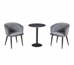 طقم كرسيين و طاولة 1+2 TS-01 GREY/BLACK