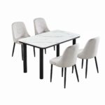 طاوله طعام رخام 4 كرسي M-018 GREY