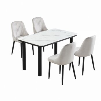 طاوله طعام رخام 4 كرسي M-018 GREY