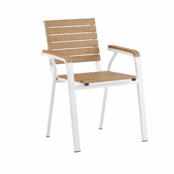 كرسي مفرد خشب D30 WHITE&BEIGE