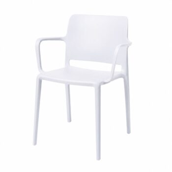 كرسي بلاستيك مفرد P-28 WHITE