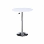 طاولة كافيه خشب بستم 70*70 3365 WHITE/SILVER