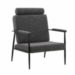 كرسي قماش مفرد A-24 DARK GREY