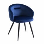 كرسي مفرد مخمل C-001 BLUE