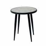 طاولة كافيه دائري F06 GREY&BLACK 70*70
