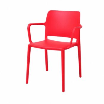 كرسي بلاستيك مفرد P-28 RED