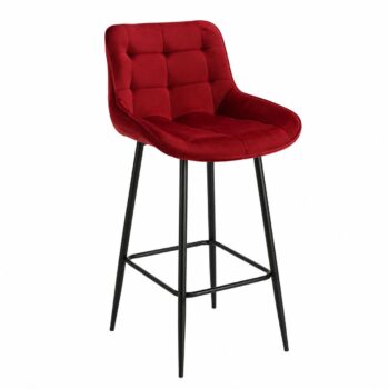 كرسي بار مخمل 8114 DARK RED