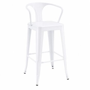 كرسي بار حديد  M-504 WHITE