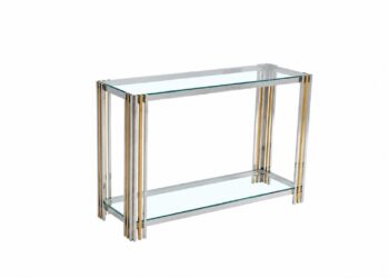 كنسول ستيل زجاج HCT-424 GOLD&SILVER
