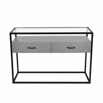 كنسول خشب مع زجاج C251 GREY