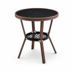 طاوله كافيه  دائري T-988/989 BLACK 70*70