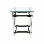 طاولة خدمة زجاج مفرد 4545 BLACK 3021-1