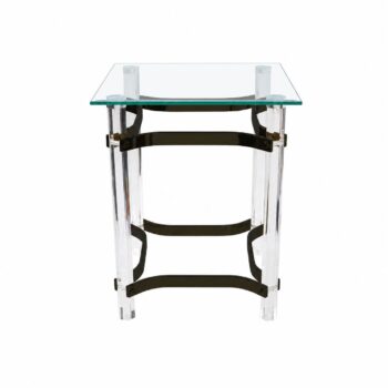 طاولة خدمة زجاج مفرد 4545 BLACK 3021-1