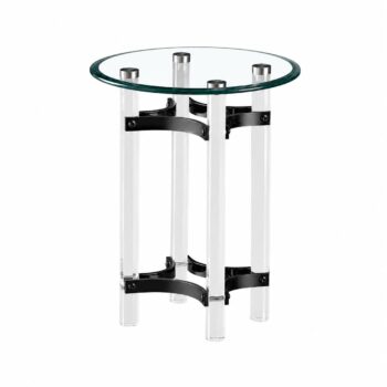 طاولة خدمة زجاج مفرد 4545 BLACK 3020-1