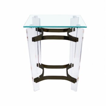 طاولة خدمة زجاج مفرد 4545 BLACK 3023-1