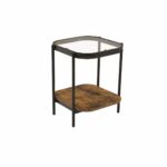 خدمه مفرد خشب زجاج مربع 4245 C164S BROWN A