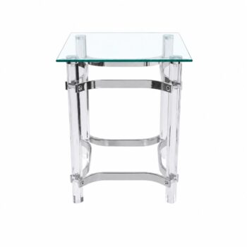 طاولة خدمة زجاج مفرد 4545 SILVER 3021