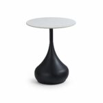 طاوله خدمه سيراميك دائري B1040S BLACK 4545