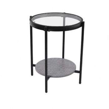 خدمه مفرد خشب زجاج دائري 4545 C159S GREY