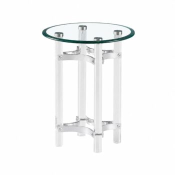 طاولة خدمة زجاج مفرد 4545 SILVER 3020