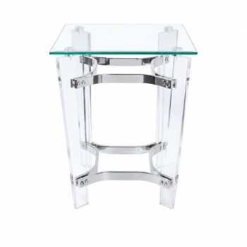 طاولة خدمة زجاج مفرد 4545 SILVER 3023