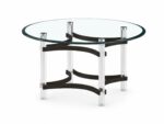 طاولة شاي اكلريك زجاج مفرد 9090 BLACK 3020-1