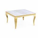 طاولة ستيل رخام مربع 9090 911 GOLD