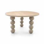 طاولة شاي خشب مفرد 8080 HM630 BEIGE WOOD